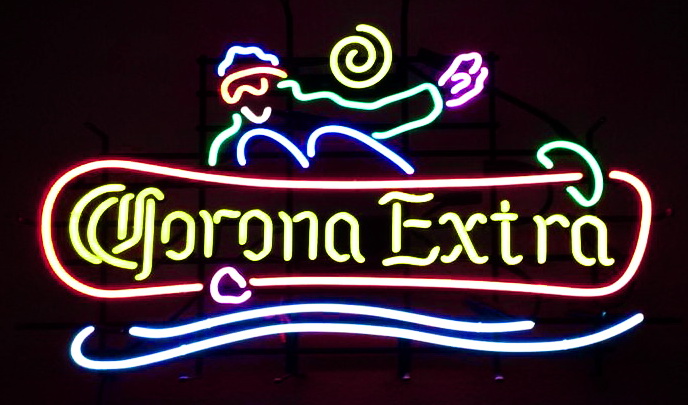 Corona Snowboard Neon Sign